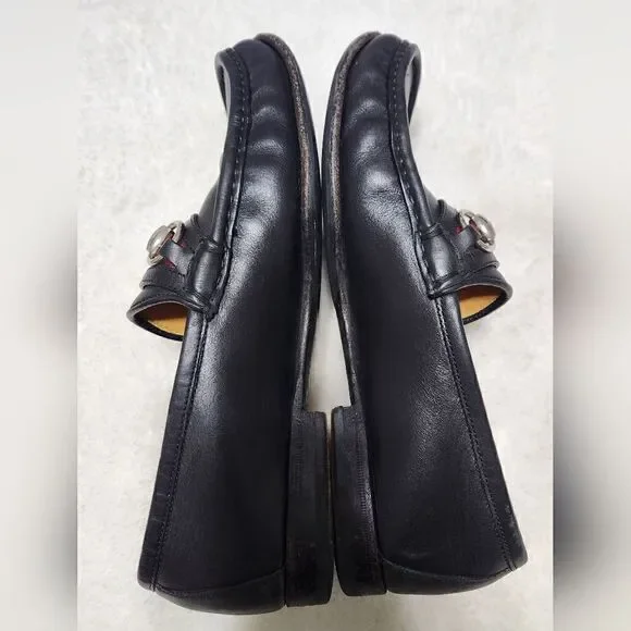 Gucci 6.5 Men's Black Horsebit Leather Loafer w/Web stripe..NIB Brand new - Picture 7 of 10